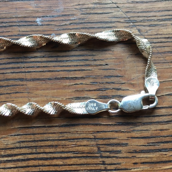 925 Italy FAS silver dainty twisted bracelet - Picture 3 of 6